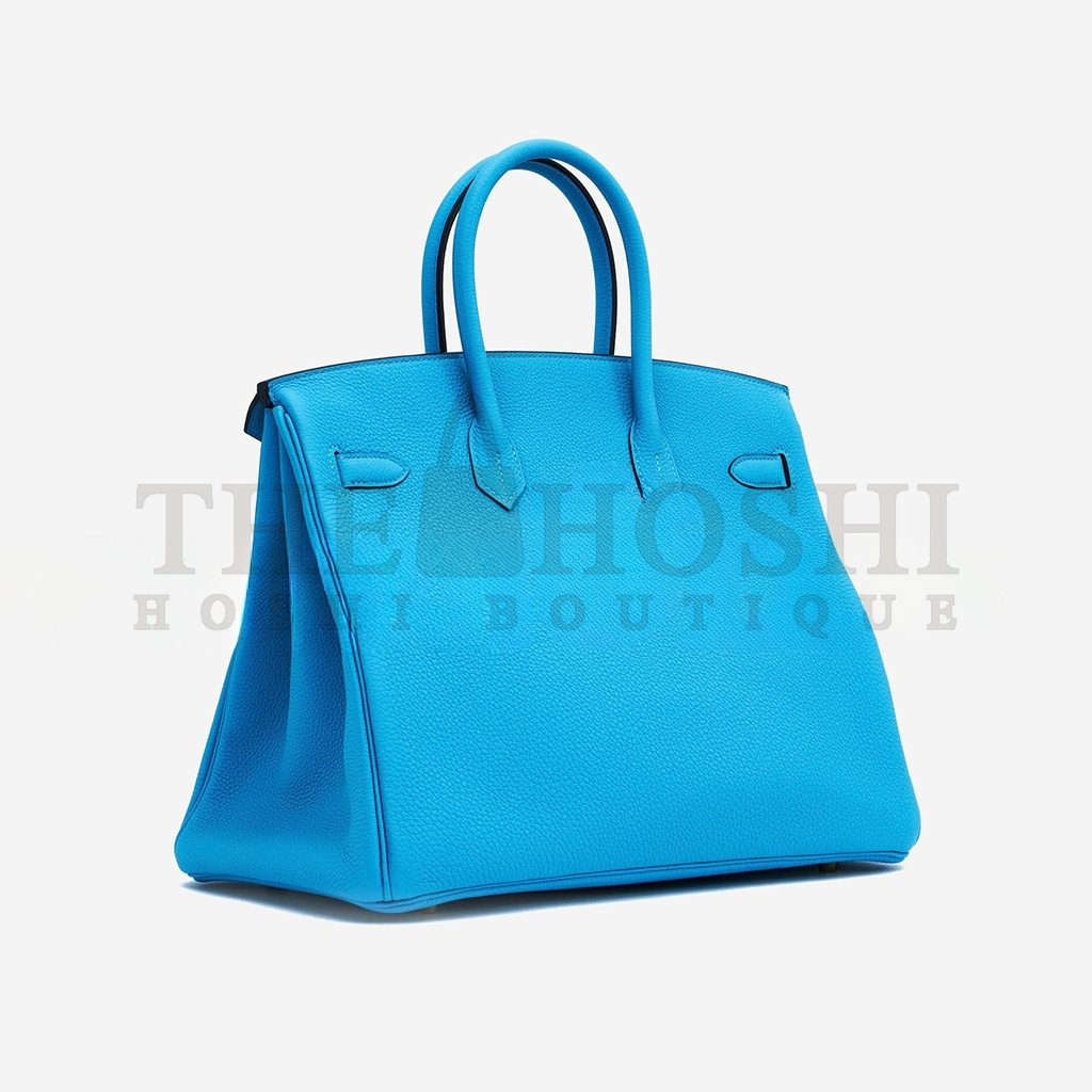 H**me5 BIRKIN 25 TOGO LEATHER BLUE GOLD BUCKLE BAG MSBK2300910 (25*20*13cm) Master Quality